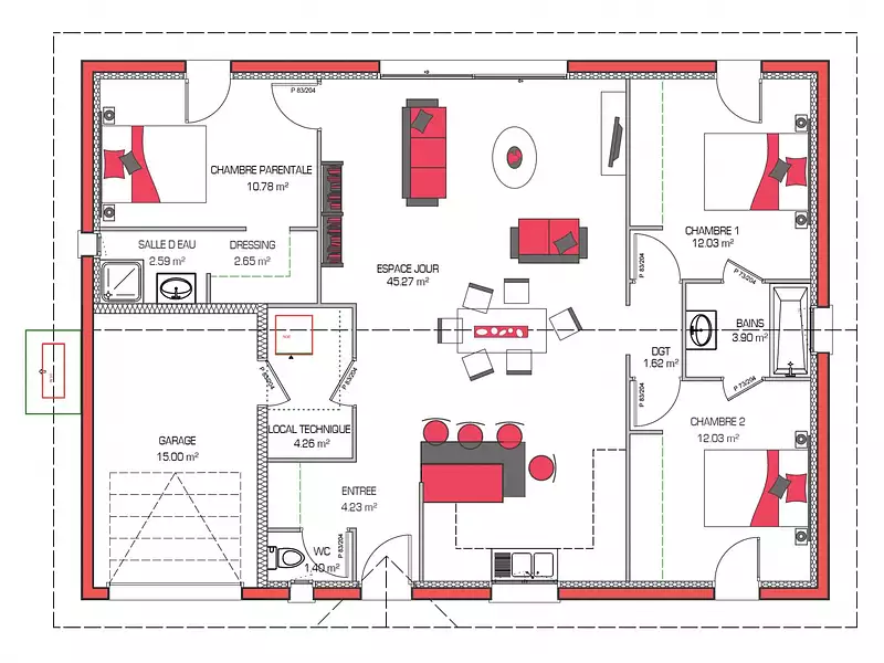 Maison neuve, 100 m² - Peyrehorade (40300)