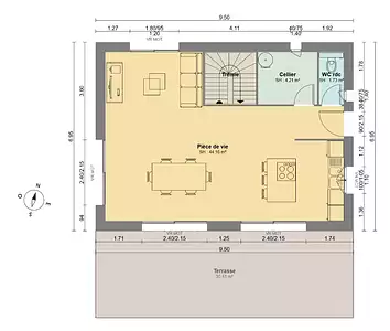 Maison neuve, 100 m²