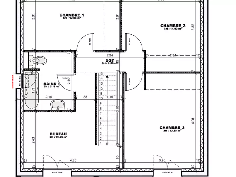 Maison neuve, 101 m² - Guérard (77580)