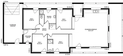 Maison neuve, 95 m²
