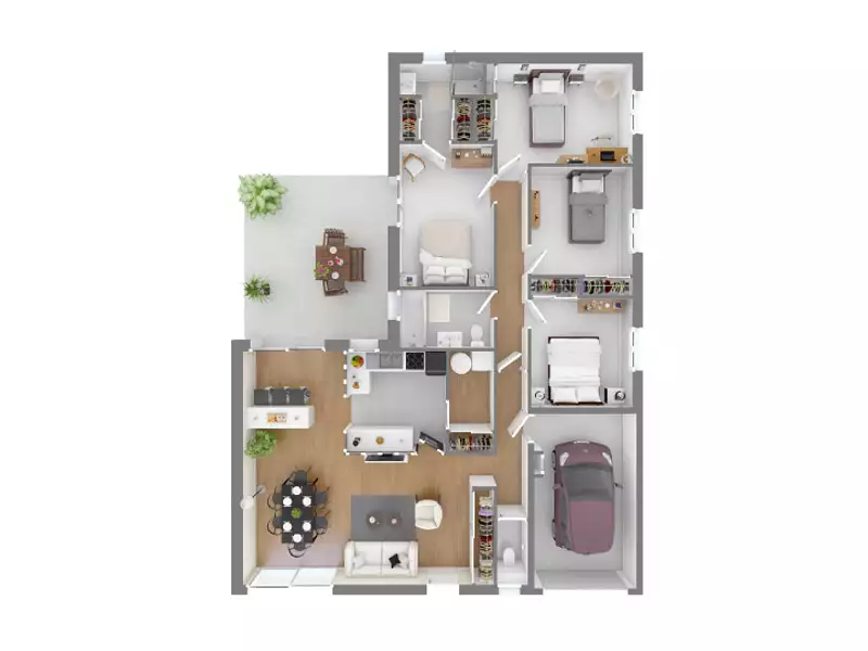 Maison neuve, 110 m² - Saint-Etienne-de-Tulmont (82410)