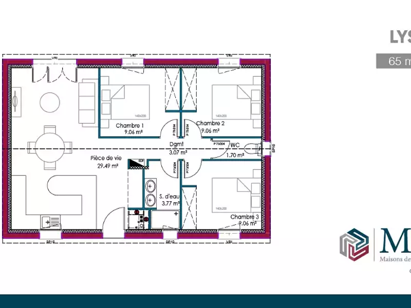Maison neuve, 100 m² - Roquefort (40120)