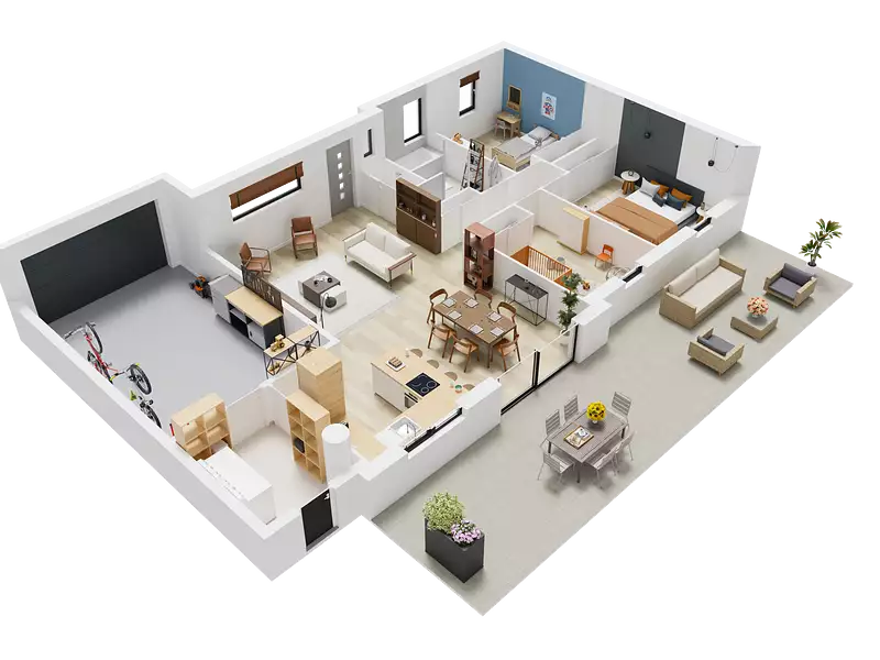 Maison neuve, 95,22 m² - Montévrain (77144)