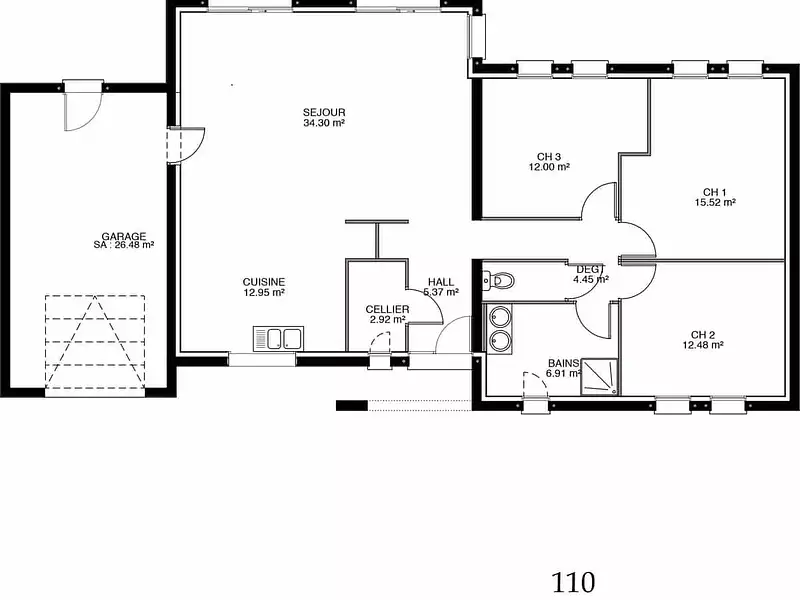 Maison neuve, 110 m² - Sainte-Soulle (17220)