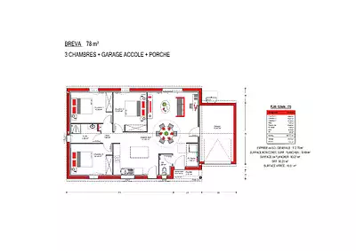 Maison neuve, 78 m²