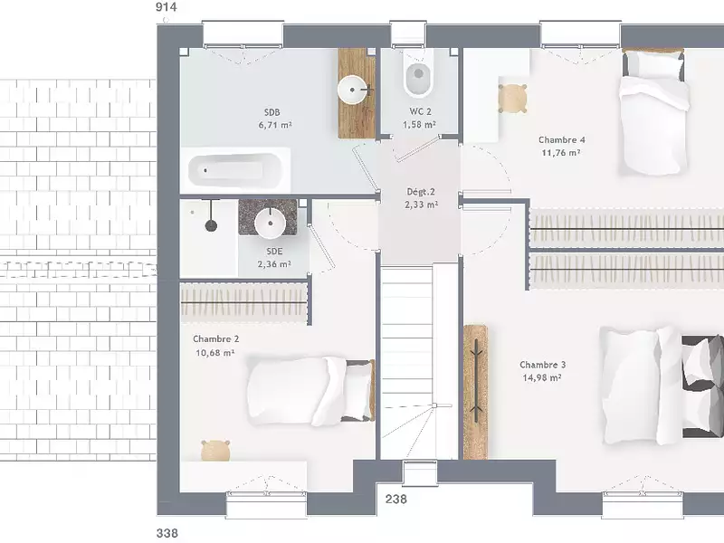 Maison neuve, 100 m² - Héricy (77850)