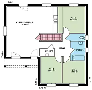 Maison neuve, 101 m²