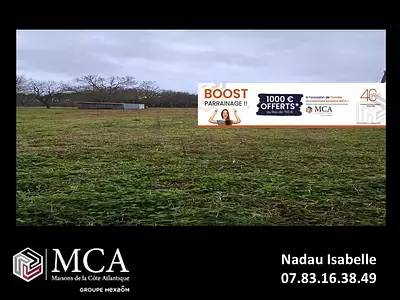 Terrain à bâtir, 2 000 m²