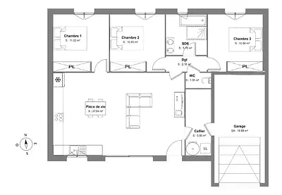 Maison neuve, 85 m²