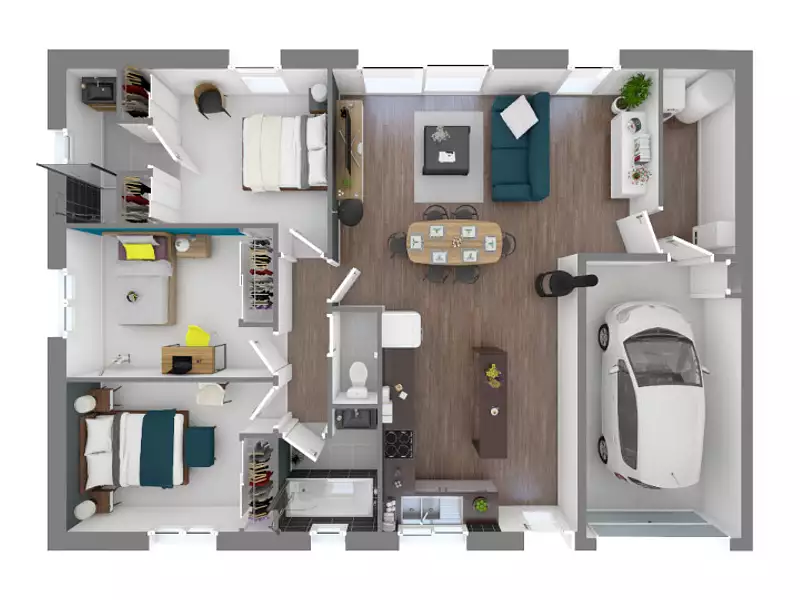 Maison neuve, 84 m² - Sainte-Foy-d'Aigrefeuille (31570)