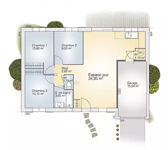 Maison neuve, 73 m²