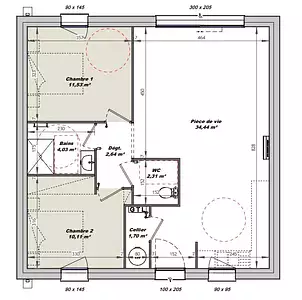 Maison neuve, 61 m²