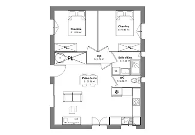 Maison neuve, 60 m²