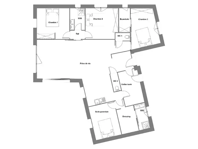 Maison neuve, 115 m² - Lannilis (29870)