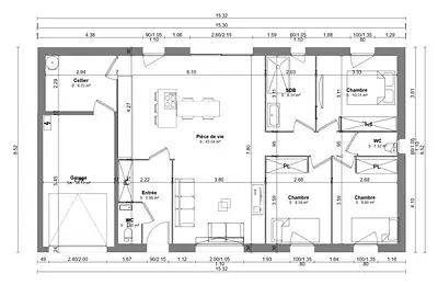 Maison neuve, 90 m²
