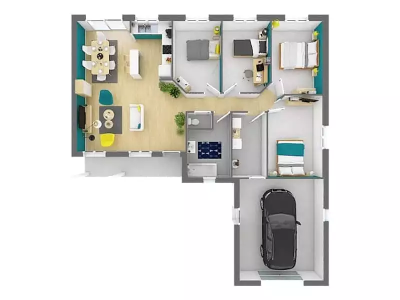 Maison neuve, 107 m² - Saint-Marcel (71380)