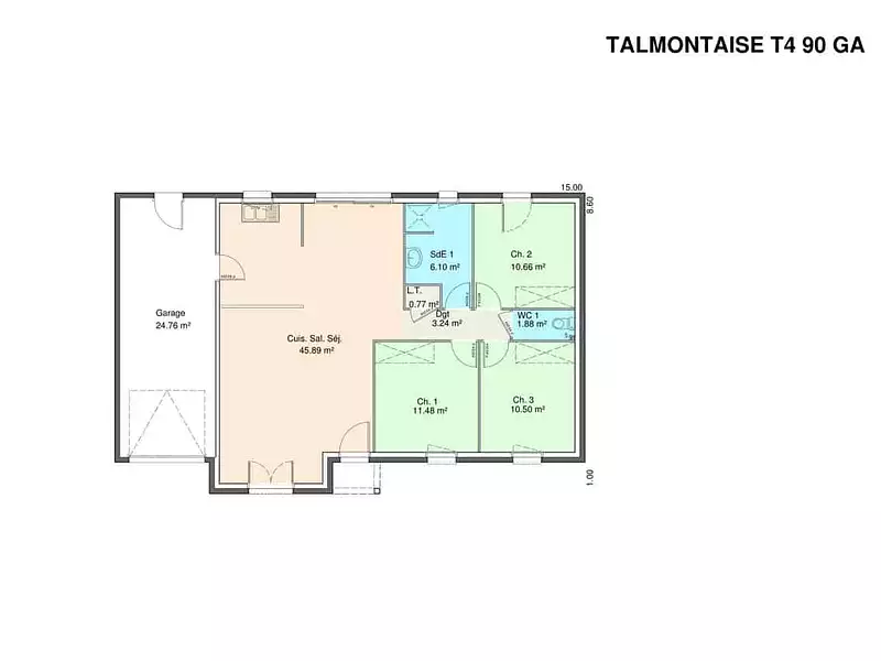 Maison neuve, 80 m² - Mareuil-sur-Lay-Dissais (85320)