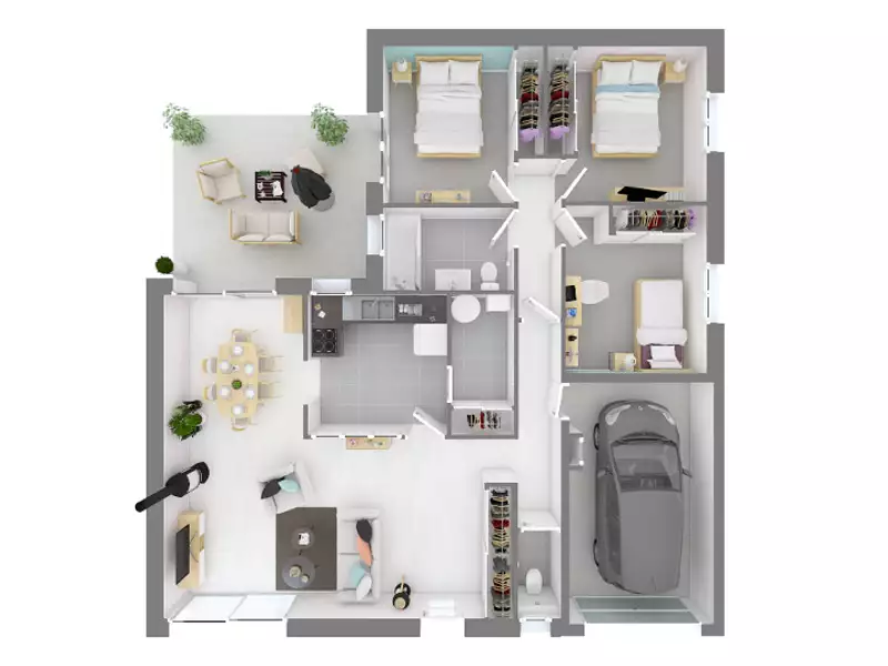 Maison neuve, 90 m² - Lasserre-de-Prouille (11270)