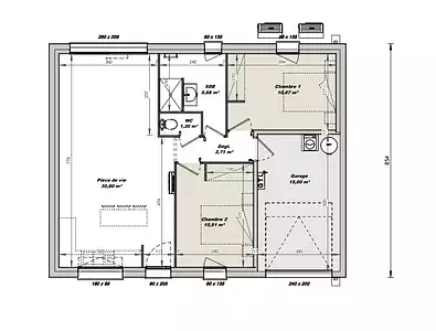 Maison neuve, 61 m²