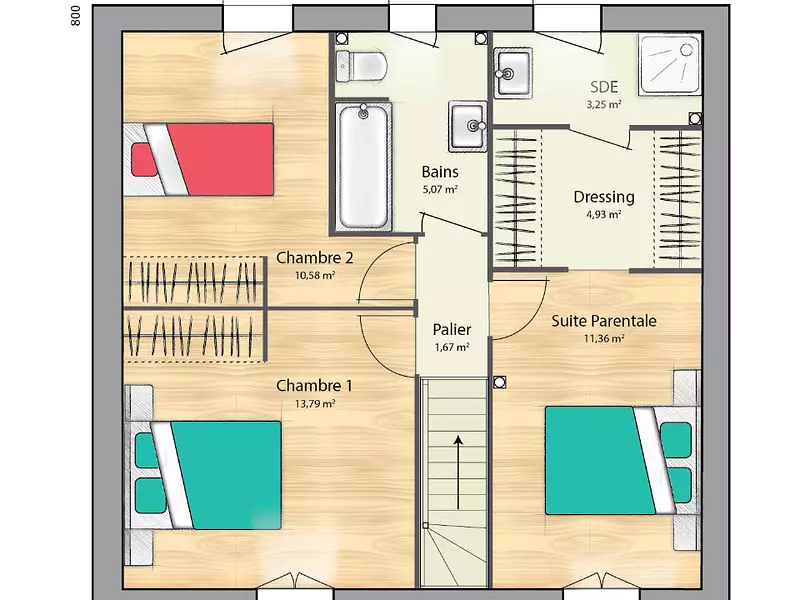 Maison neuve, 89 m² - Champmotteux (91150)