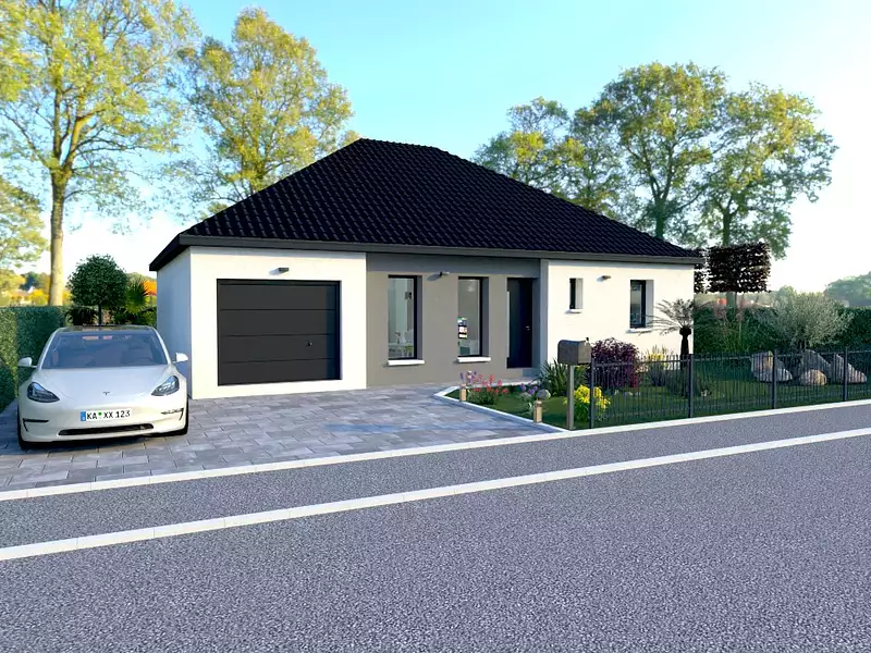 Maison neuve, 89,5 m² - Bruille-lez-Marchiennes (59490)