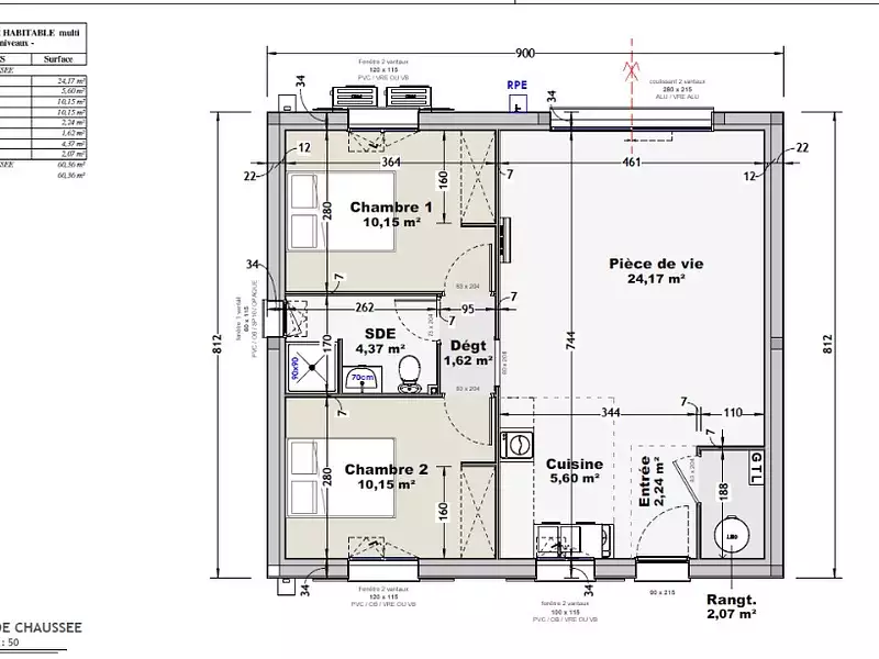 Maison neuve, 60 m² - Saint-Georges-de-Didonne (17110)