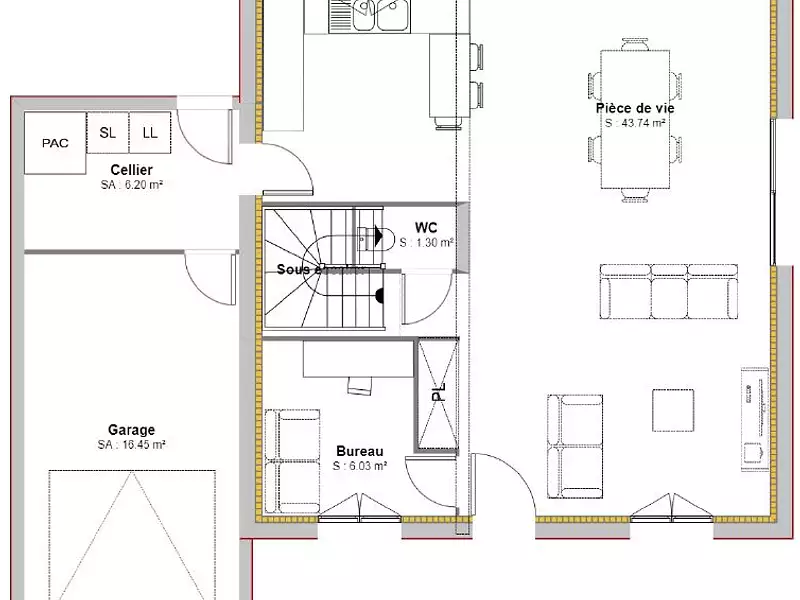 Maison neuve, 90 m² - Sainte-Euphémie (01600)