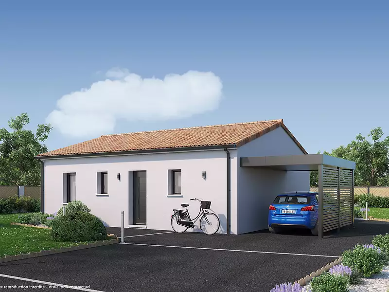 Maison neuve, 66 m² - La Sauve (33670)