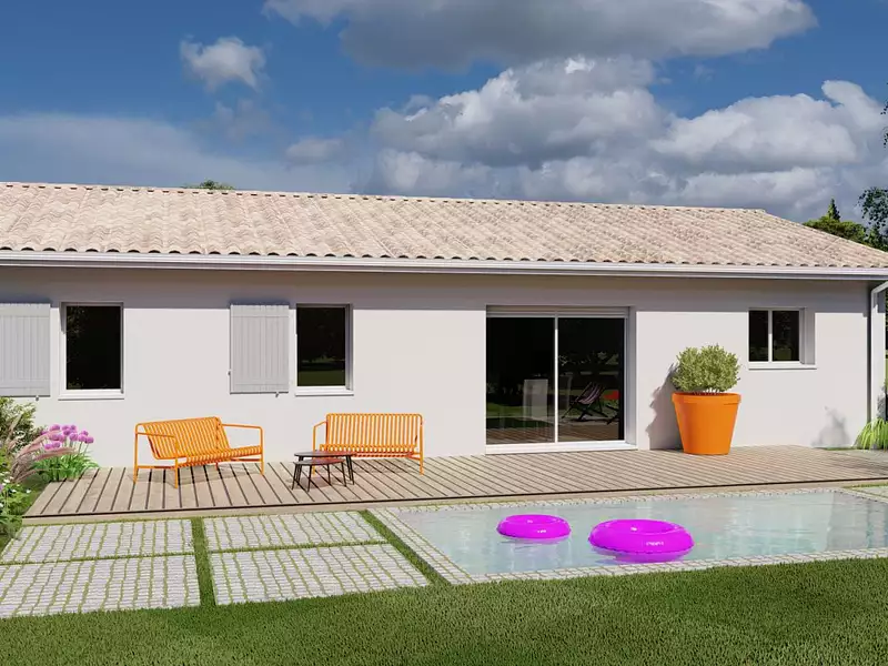Maison neuve, 80 m² - Espiet (33420)