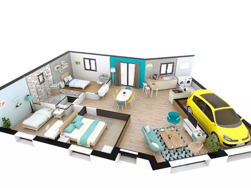 Maison neuve, 85 m² - Frichemesnil (76690)