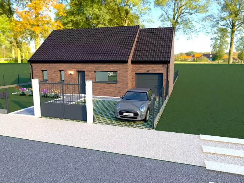 Maison neuve, 61 m² - Hamel (59151)