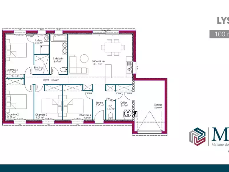 Maison neuve, 100 m² - Roquefort (40120)
