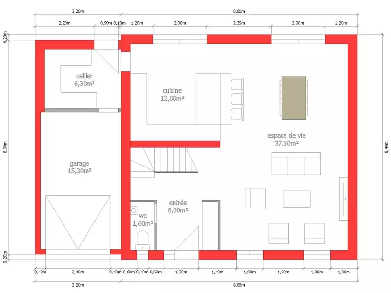 Maison neuve, 122 m² - Rambouillet (78120)