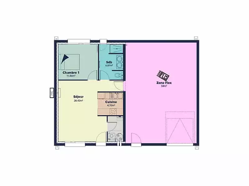 Maison neuve, 50 m² - Amilly (45200)