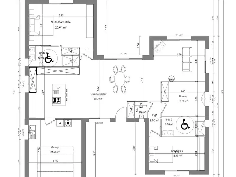 Maison neuve, 120 m² - Port-en-Bessin-Huppain (14520)