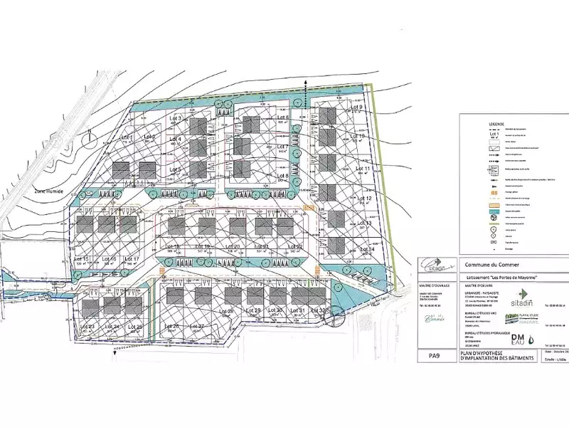 Terrain à bâtir, 452 m² - Commer (53470)