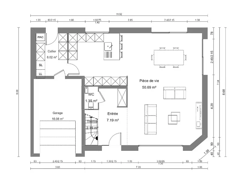 Maison neuve, 115 m² - Palluel (62860)