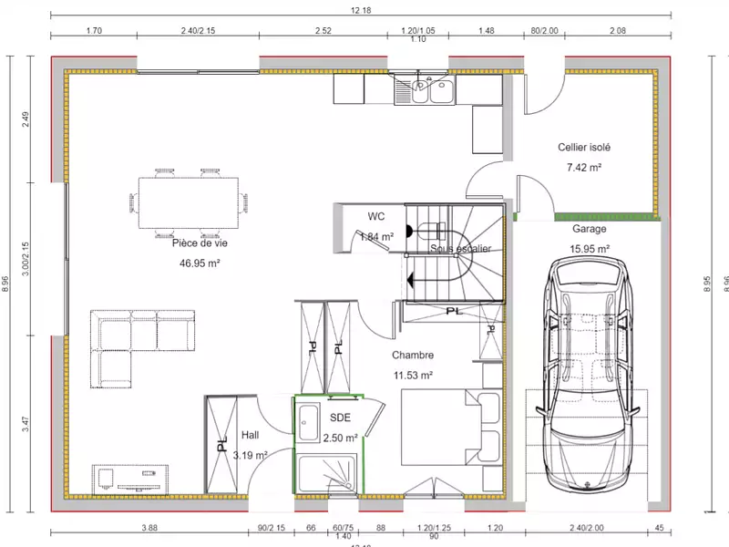 Maison neuve, 118 m² - Fareins (01480)