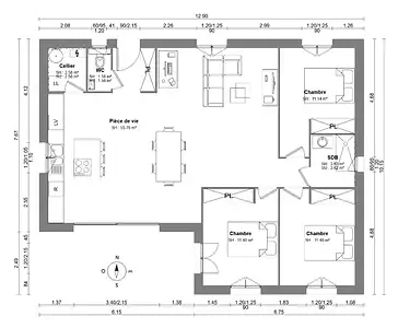 Maison neuve, 97 m²