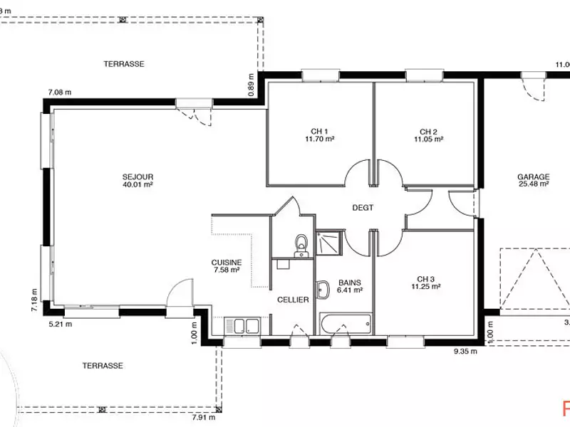 Maison neuve, 101 m² - Biard (86580)