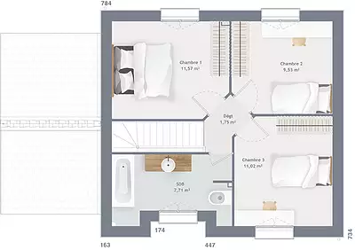 Maison neuve, 80 m²