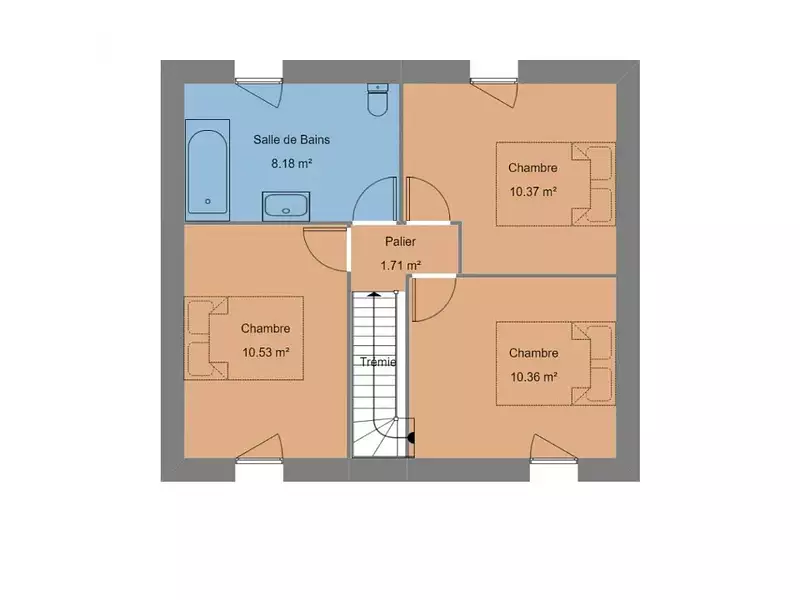 Maison neuve, 75 m² - Plouescat (29430)
