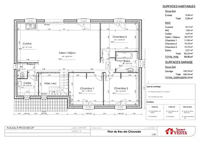 Maison neuve, 99 m²
