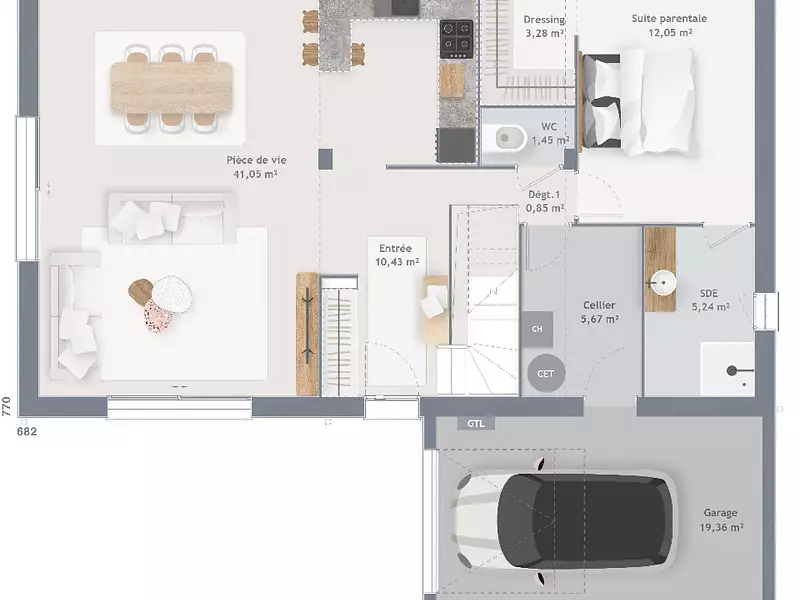 Maison neuve, 125 m² - Courquetaine (77390)