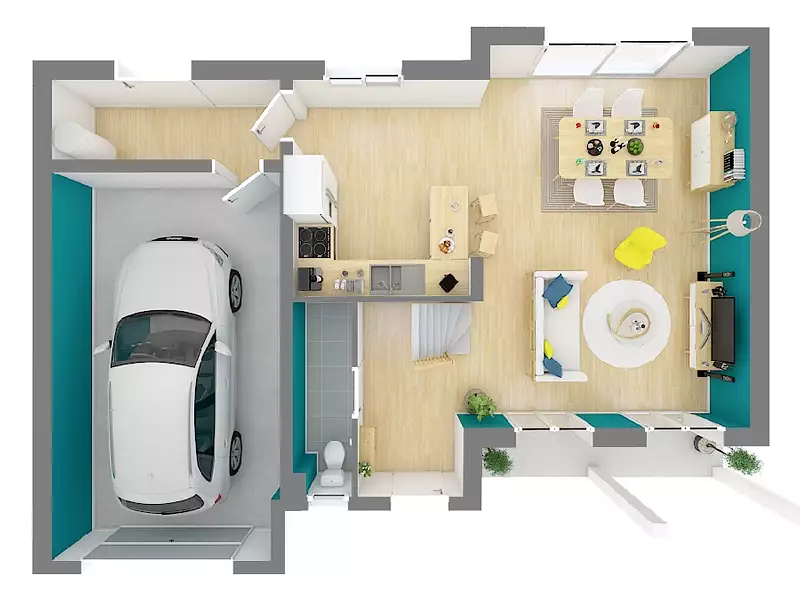 Maison neuve, 82 m² - Saint-Jean-de-la-Motte (72510)