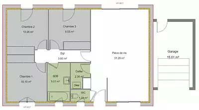 Maison neuve, 73 m²