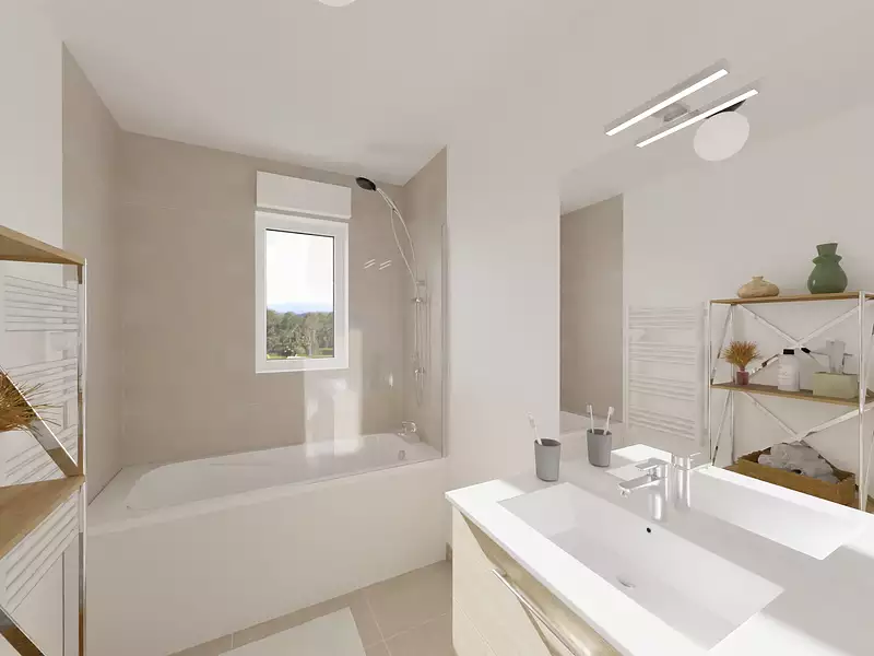 Maison neuve, 88,19 m² - Bracquetuit (76850)