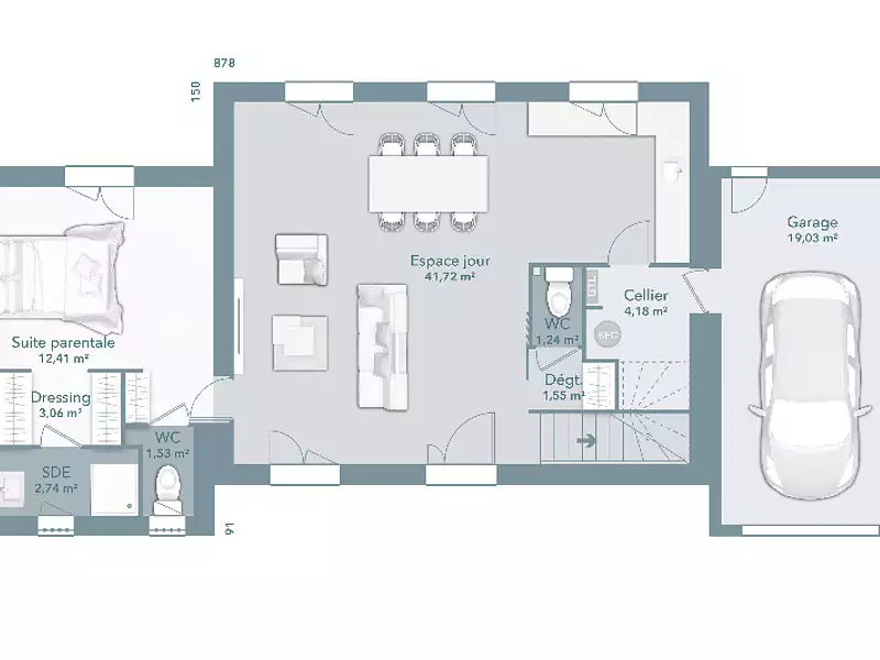 Maison neuve, 115 m² - Merville (31330)