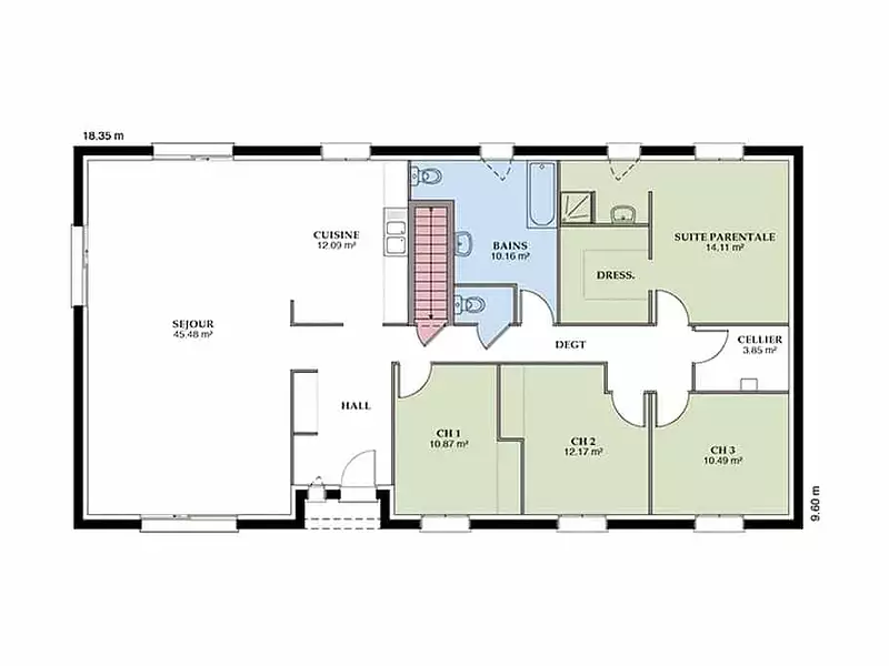 Maison neuve, 90 m² - Crespin (59154)