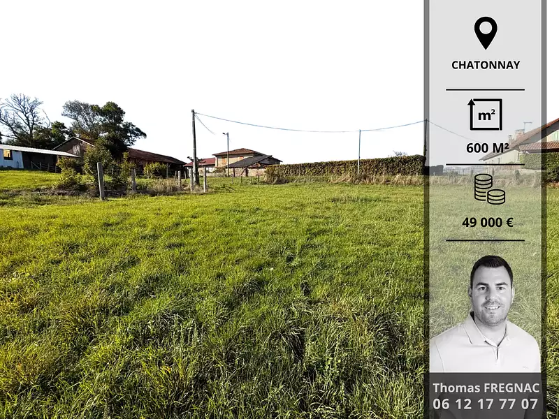 Terrain à bâtir, 600 m² - Saint-Jean-de-Bournay (38440)